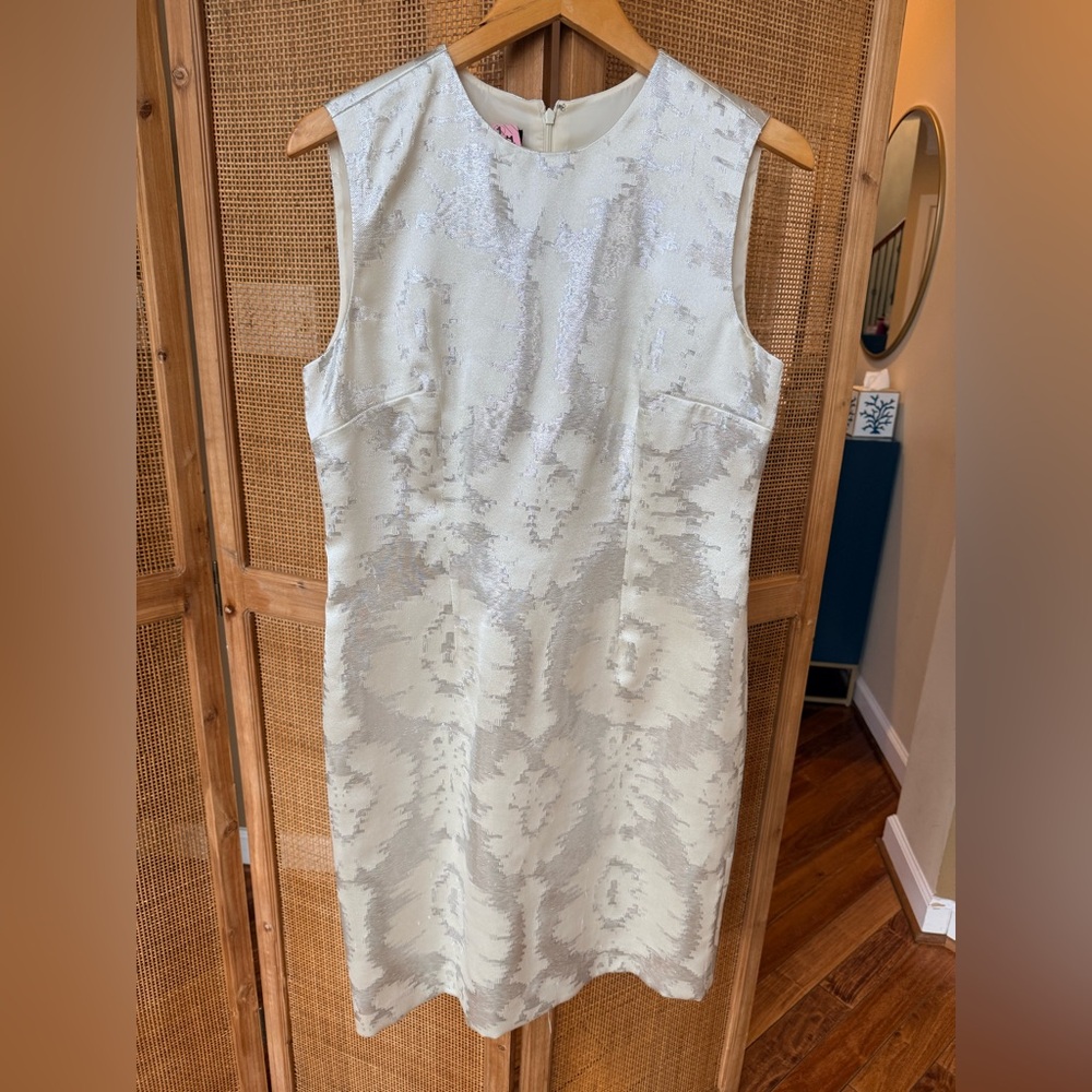 Talbots Cream Sleeveless Midi Dress